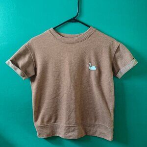 Wet Seal Top with Swan Embroidery